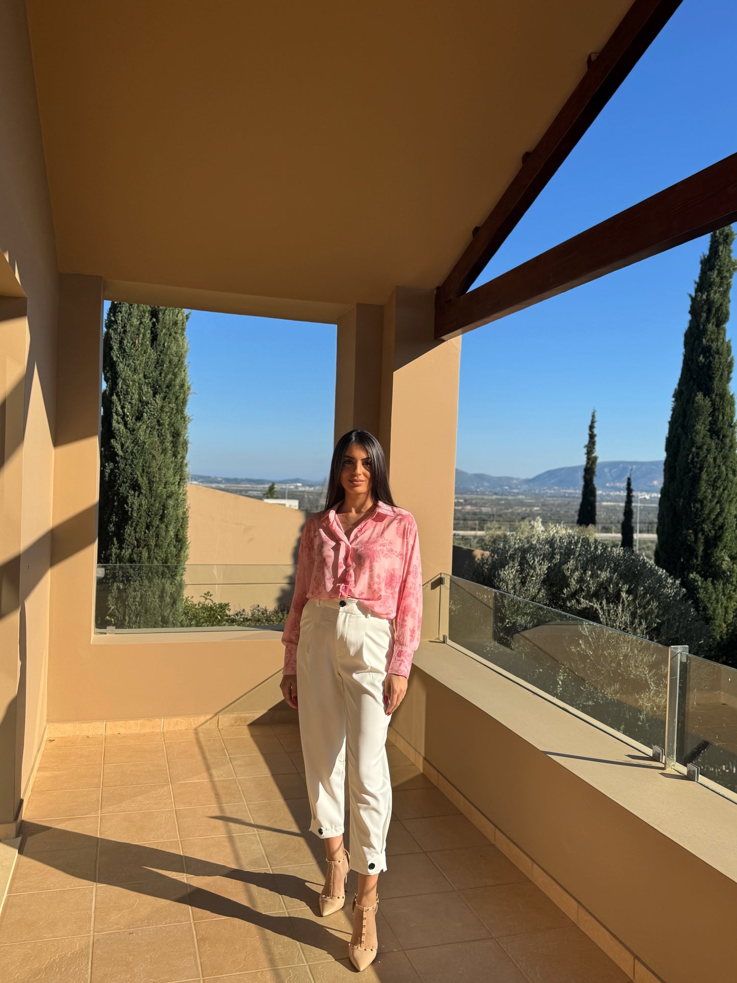 Πουκάμισο σε ρόζ απόχρωση Piny