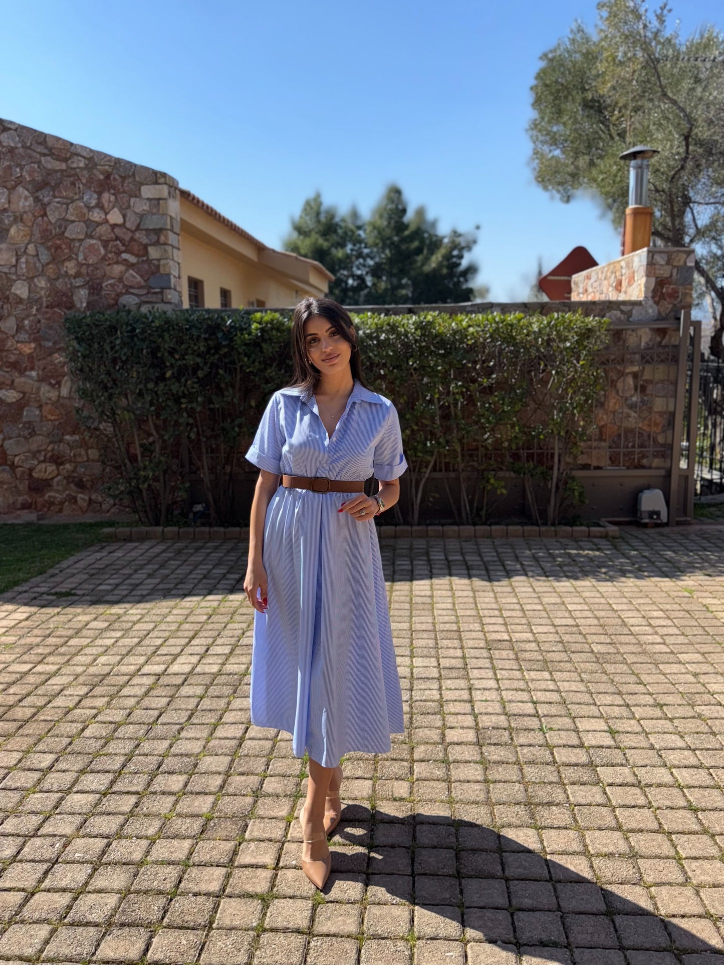 Φόρεμα ριγέ Bluki