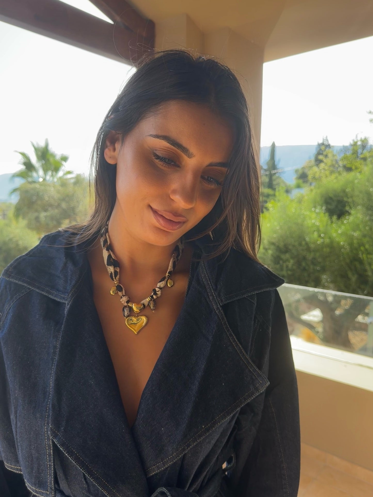 Κολιέ Goodla με χρυσή καρδιά