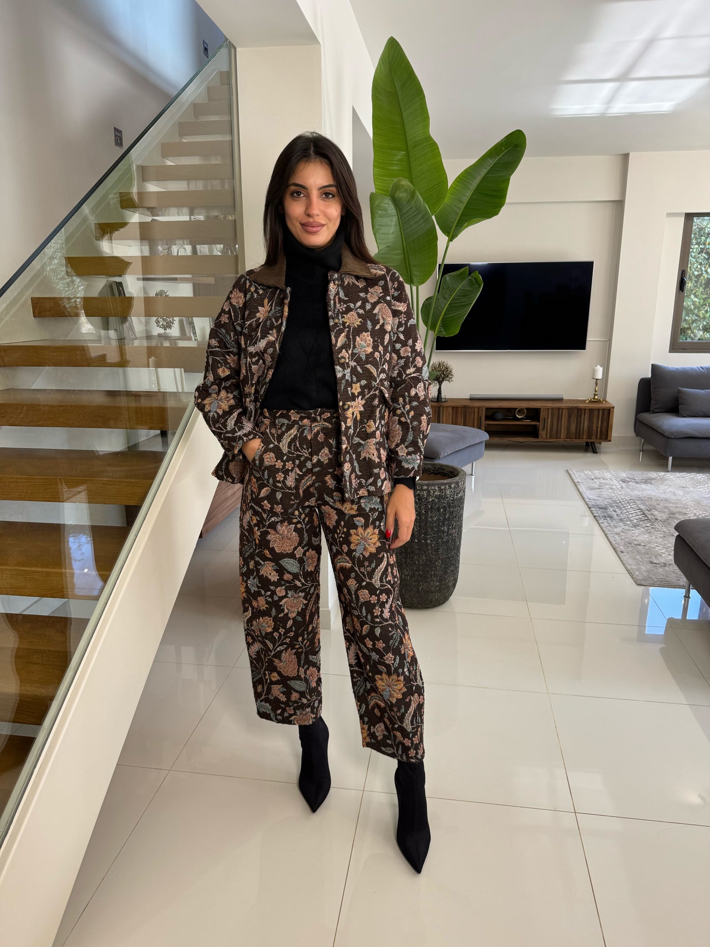 Πανωφόρι FLORAL JACQUARD