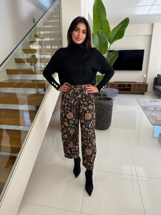 Παντελόνι FLORAL JACQUARD