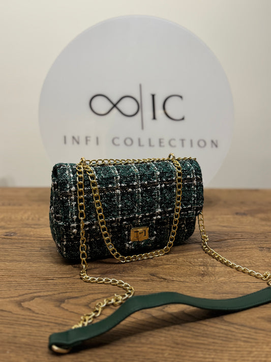 Τσάντα Chic Tweed Chain