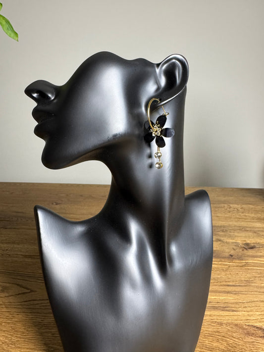 Σκουλαρίκια Black Bloom